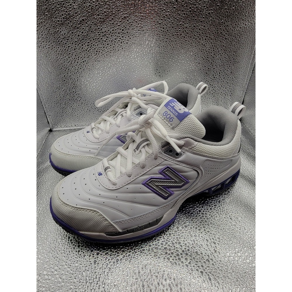 New Balance Women's New Court Tennis Shoes Purple/White Size 7.5 (2E) | WC806W